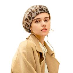 DEBAIJIA Damen Baskenmützen Winter Wool Frauen Beret Bonnet Achteckige Kappe Weibliche KunstKappe Warm Hut Herbst Painter (Beige Kamel) von DEBAIJIA