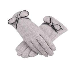 DEBAIJIA Damen Woll Handschuhe Paw Rutschfester Super Weich Warm Verdicken Winddicht Elegant Mode Touchscreen Gefüttert Handschuhe Frauen Kaschmir Strick Volle Finger Outdoor Herbst Winter von DEBAIJIA