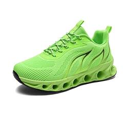 DEBAIJIA Herren Laufschuhe Freizeitschuhe ​Turnschuhe Männer Sportschuhe Atmungsaktiv Sneaker rutschfeste Straßenlaufschuhe Joggingschuhe EU 44 Grün von DEBAIJIA