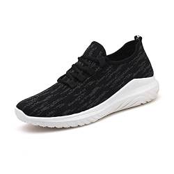 DEBAIJIA Herren Laufschuhe ​Turnschuhe Männer Joggingschuhe Sportschuhe Atmungsaktiv Sneaker rutschfeste Straßenlaufschuhe Freizeitschuhe EU 42 Schwarz02 von DEBAIJIA