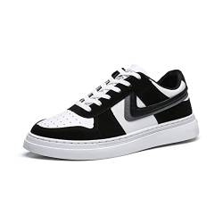 DEBAIJIA Herren Sneaker Weiße Laufschuhe Männer Sportschuhe Turnschuhe Freizeitschuhe rutschfeste Klassisch Walkingschuhe Straßenlaufschuhe EU 39 Schwarz von DEBAIJIA