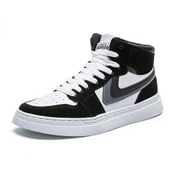 DEBAIJIA Herren Sneaker Weiße Laufschuhe Männer Sportschuhe rutschfeste Turnschuhe Freizeitschuhe Klassisch Walkingschuhe Straßenlaufschuhe EU 41 Schwarz von DEBAIJIA