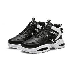 DEBAIJIA Herren Sneaker Weiße Laufschuhe Männer Turnschuhe Sportschuhe Freizeitschuhe rutschfeste Klassisch Walkingschuhe Straßenlaufschuhe EU 40 Schwarz von DEBAIJIA