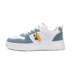 DEBAIJIA Herren Sneaker Weiße Laufschuhe Männer Turnschuhe Sportschuhe Klassisch rutschfeste Freizeitschuhe Straßenlaufschuhe Walkingschuhe EU 40 Blau von DEBAIJIA