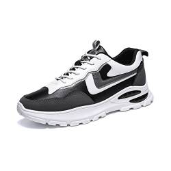 DEBAIJIA Herren Sneaker Weiße Laufschuhe Männer Turnschuhe Sportschuhe Klassisch rutschfeste Walkingschuhe Freizeitschuhe Straßenlaufschuhe EU 39 Schwarz von DEBAIJIA