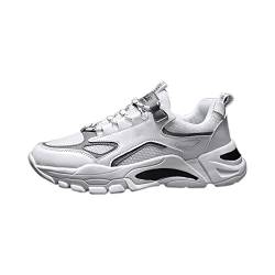 DEBAIJIA Herren Sneaker Weiße Laufschuhe Männer Turnschuhe Sportschuhe rutschfeste Straßenlaufschuhe Freizeitschuhe Klassisch Walkingschuhe EU 43 Weiß von DEBAIJIA