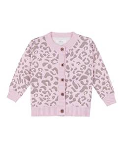 DEBAIJIA Kinder Baby Strickjacken 0-12T Mädchen Jacke Strickjacke Pullover Warm Lange Ärmel Kleinkind Junge Verdicken Baumwolle Herbst Winter(Rosa-110) von DEBAIJIA