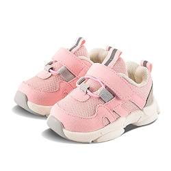 DEBAIJIA Kinder Schuhe 1-4T Mädchen Jungen Sportschuhe Baby First-Walking Casual rutschfeste Weiche Leichte 18 EU Pink von DEBAIJIA