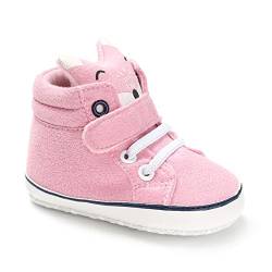 DEBAIJIA Kleinkind Schuhe 6-18 Monate Baby Mädchen Baumwolle Babyschuhe Sneakers Slip-On-Verschluss Fox-Muster mit weichen und rutschfesten Sohle Rosa 18 EU von DEBAIJIA