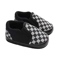 DEBAIJIA Lauflernschuhe Baby Segeltuchschuhe 12-18M Kinder Turnschuhe Jungen Leichtes Leinen Schuhe Mädchen Weiche Sohle 20 EU Schwarz (Etikettengröße 3) von DEBAIJIA