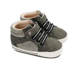 DEBAIJIA Lauflernschuhe Baby Segeltuchschuhe Kinder Turnschuhe Jungen Leichtes Leinen Schuhe Mädchen Weiche Sohle20 EU-D-Grün von DEBAIJIA