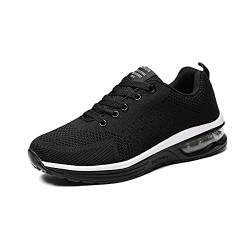 DEBAIJIA Laufschuhe Damen Sneaker Turnschuhe Herren Sportschuhe Atmungsaktiv rutschfeste Freizeitschuhe Straßenlaufschuhe Jogging Unisex EU 35 Schwarz von DEBAIJIA