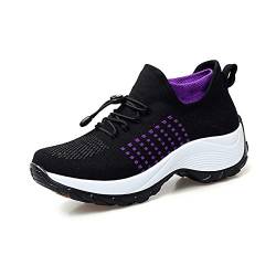DEBAIJIA Laufschuhe Damen Turnschuhe Atmungsaktiv Sportschuhe rutschfeste Sneaker Freizeitschuhe Joggingschuhe Straßenlaufschuhe EU 42 Purple von DEBAIJIA