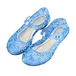 DEBAIJIA Mädchen Gelee Prinzessin Schuhe Glanz Kristall für Kinder Sandalen Niedlich Party Tanzen Schuhe EU 25 Kind Blau von DEBAIJIA