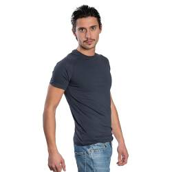 DECADE - Herren Kurzarm - Raglan T-Shirt, Rundhalsausschnitt, Anthrazit V9M022, L von DECADE