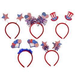 DECHOUS 5st Unabhängigkeitstag Stirnband Usa Stars Stripes Stirnband Kostümrequisiten Zum Unabhängigkeitstag Lieferungen Zum Unabhängigkeitstag Kind Tag Der Unabhängigkeit Haar Kunststoff von DECHOUS