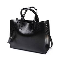 DEERWORD Damen Henkeltaschen Damenhandtaschen Frau Handtaschen Klein PU-Leder Tote Schultertaschen Schwarz von DEERWORD