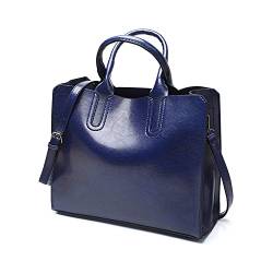 DEERWORD Damen Umhängetasche Taschen Frauen Elegant Tasche Italien Vintage PU-Leder 5502 1-teilig set Blau von DEERWORD