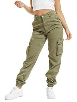 DEF Hosen Damen Cargohosen Grün XL von DEF