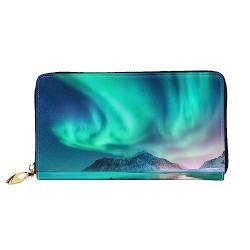 DEHIWI Galaxy Night Starry Leder Reißverschluss um Brieftasche Frauen Clutch Geldbörse Reise Kartenhalter Tasche Geschenk, Schwarz , Einheitsgröße von DEHIWI