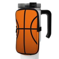 DEHIWI Wasserflaschen-Tasche, Basketball, wasserdicht, Trinkbecher mit Reißverschlussfach, für Fitnessstudio, Wasserflasche, Zubehör für Männer und Frauen, Schwarz , M von DEHIWI