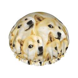 Mr Doge Meme Duschhaube Wiederverwendbare Wasserdichte Bad Haar Kappe Schönheitssalon Spa Caps Haar Badekappen Für Frauen Mädchen Alle Haare von DEHIWI