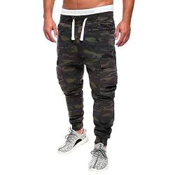 DELAIESI Arbeitshosen Männer Viele Taschen Cargohose Herren Camouflage,Cargo Pants Security Hose Cargohose Herren Beige Cargo Hosen Männer Joggpants Herren Mode von DELAIESI