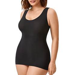 DELIMIRA Damen Figurformendes Unterhemd Camisole Top Body Shaper Bauch Weg Formendes Top Schwarz 40-(Herstellergrösse - M) von DELIMIRA