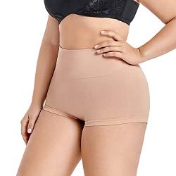 DELIMIRA Damen Miederslips mit Bauch-Weg-Effekt Formt,Figurformend Shapewear Natürlich 38 von DELIMIRA