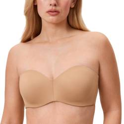 DELIMIRA Damen Minimizer Trägerloser BH mit Bügel ohne Polster ohne Geformte Cups Natürlich 85F von DELIMIRA