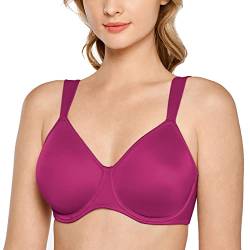 DELIMIRA Damen T-Shirt Minimizer BH mit Bügel Große Größen Ohne Gepolstert Magenta Violett 75F von DELIMIRA