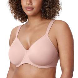 DELIMIRA Damen T-Shirt Minimizer BH mit Bügel Große Größen Ohne Gepolstert Nacktes Rosa 100E von DELIMIRA