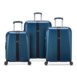 DELSEY PARIS - Promenade Hard 2.0 - Set mit 3 Koffern - Blau, blau, Small/Medium/Large, Kofferset von DELSEY PARIS