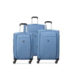 DELSEY PARIS Rami Softside Erweiterbares Gepäck mit Spinner-Rädern, Hell, blau, 3 Piece Set (20/24/28), Rami Softside Erweiterbares Gepäck mit Spinner-Rädern von DELSEY PARIS