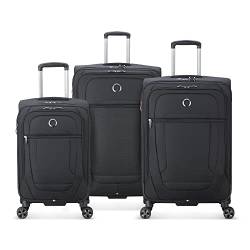 DELSEY Paris Helium DLX Softside Erweiterbares Gepäck mit Spinner-Rädern, Schwarz, 3-Piece Set (20/25/29), Helium DLX Softside erweiterbares Gepäck mit Spinnrollen von DELSEY PARIS