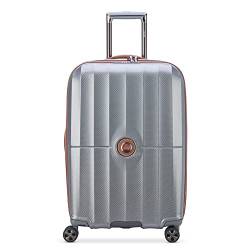 DELSEY Paris St. Tropez Hardside Erweiterbares Gepäck mit Spinner-Rädern, Grau (Graphite//Nature's Delight), Checked-Medium 24 Inch, St. Tropez Hartschalengepäck, erweiterbar, mit Rollen von DELSEY PARIS