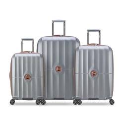 DELSEY Paris St. Tropez Hardside Erweiterbares Gepäck mit Spinner-Rädern, Platin, 2-Piece Set (21/28), St. Tropez Hartschalengepäck, erweiterbar, mit Rollen von DELSEY PARIS