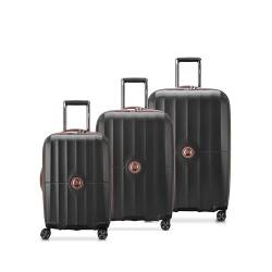 DELSEY Paris St. Tropez Hardside Erweiterbares Gepäck mit Spinner-Rädern, schwarz, 3-Piece Set (21/24/28), St. Tropez Hartschalengepäck, erweiterbar, mit Rollen von DELSEY PARIS