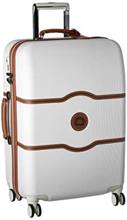 Delsey Paris Chatelet Hardside Gepäck mit Spinner-Rädern, Champagner-Weiss, Checked-Medium 24 Inch, with Brake, Chatelet Hartschalengepäck mit Spinnrollen von DELSEY PARIS