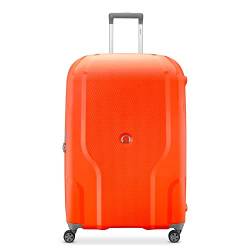 Delsey Paris - Clavel – großer Hartschalenkoffer, dehnbar, recyceltes und recycelbares Material – 82 x 54 x 35 cm – 136 Liter – L – Orange Tangerine, Orange Tangerine, L, Erweiterbarer von DELSEY PARIS