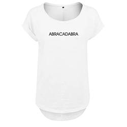 Abracadabra Design Ladies Fashion Shirt Lang und NEU weit geschnittten Hinterer Schnitt Länger mit Motiv 4XL Weiß (B36-201-4XL-Weiß) von DELUNO