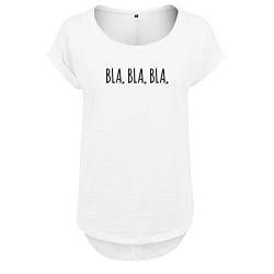 Bla Bla Bla Design Damen Tshirt & Frauen T Shirt NEU mit Leichtem Ausschnitt für Top Style L Weis (B36-483-L-Weiß) von DELUNO