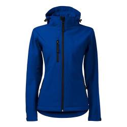 DELUNO Blau Damen Softshelljacke mit Kapuze Tailliert Outdoor - Sport Jacke Regenjacke (521-L-Blau) von DELUNO