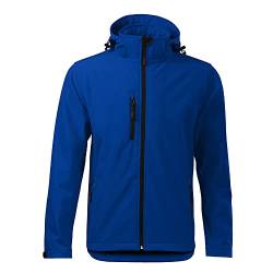 DELUNO Blau Outdoor Softshelljacke Herren mit Kapuze Winddichte Funktions-Jacke (522-Blau-4XL) von DELUNO