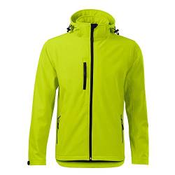 DELUNO Gelb Outdoor Softshelljacke Herren mit Kapuze Winddichte Funktions-Jacke (522-Zitronengelb-2XL) von DELUNO