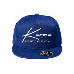 DELUNO Karma regelt Baseball Cap Unisex Mütze Kappe für Herren und Damen Königsblau einfarbige Basecap Blau (Cap-543-Blau) von DELUNO