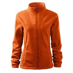 DELUNO Orange Damen Outdoor Fleecejacke - Aussenseite mit Anti-Pilling - Neu - Rot Blau Grau Weis - XS S M L XL XXL (504-XL-Orange) von DELUNO