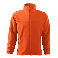 DELUNO Orange Herren Outdoor Fleecejacke - Premium Nagelneu - Neu - Rot Blau Grau Weis (501-L-Orange) von DELUNO