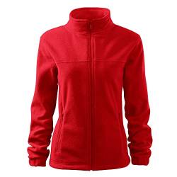 DELUNO Rot Damen Outdoor Fleecejacke - Aussenseite mit Anti-Pilling - Neu - Rot Blau Grau Weis - XS S M L XL XXL (504-XL-Rot) von DELUNO