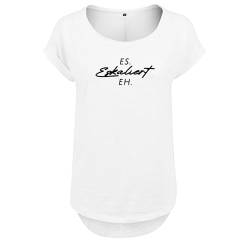 Es eskaliert eh Design Frauen T Shirt mit Spruch und modischem Motiv NEU Bedruckt Oberteil für Frauen XL Weis (B36-212-4-XL-Weiß) von DELUNO